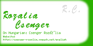 rozalia csenger business card